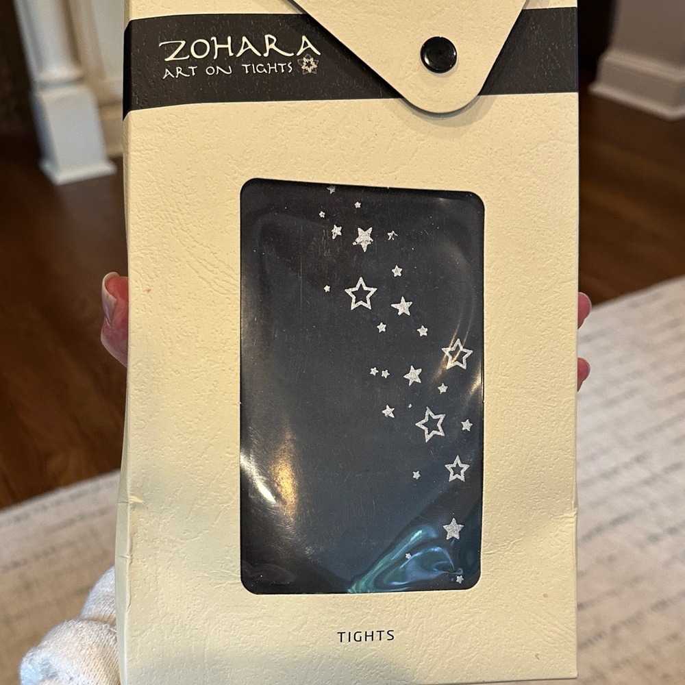 Nwt! Zohara Star Pattern Tights View 2